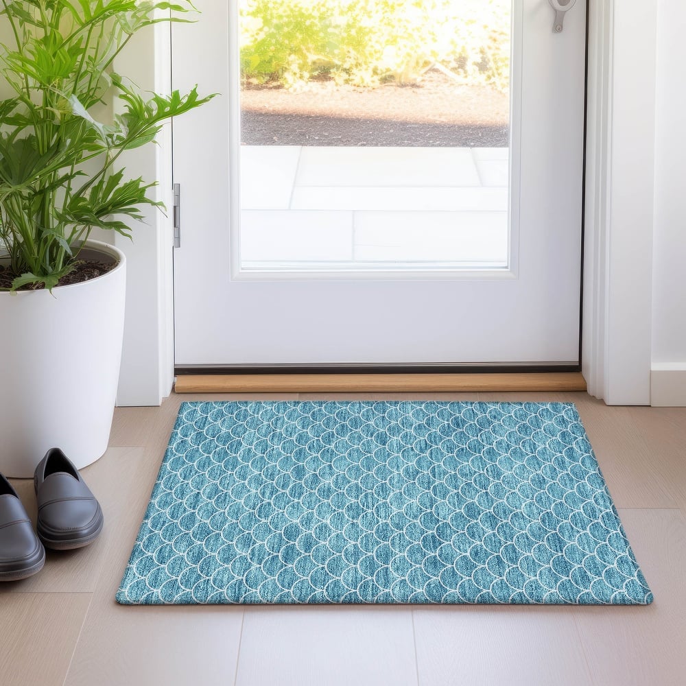 Premium Washable Super Soft Geo Scallops Mayfield Rug