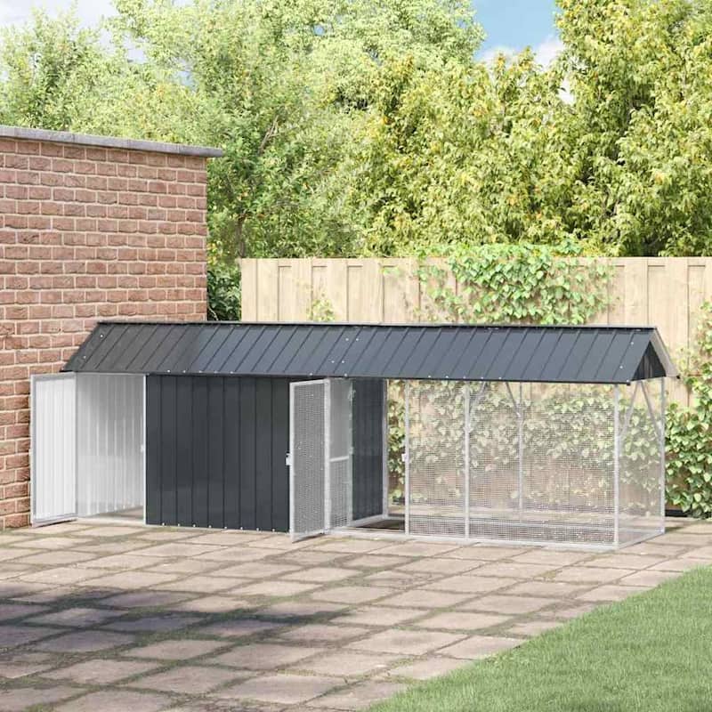 vidaXL Bird Cage Anthracite Galvanized steel
