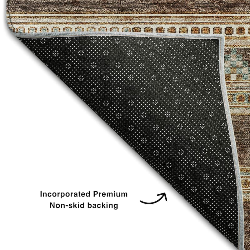 Premium Washable Super Soft Boho Stripe Mayfield Rug