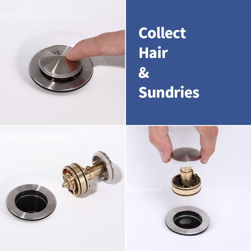 Bathroom Sink Faucet 2-Handle 4 Inch Center-Set Bathroom Sink Faucet,with Overflow Hole and 2 Supply Lines Included