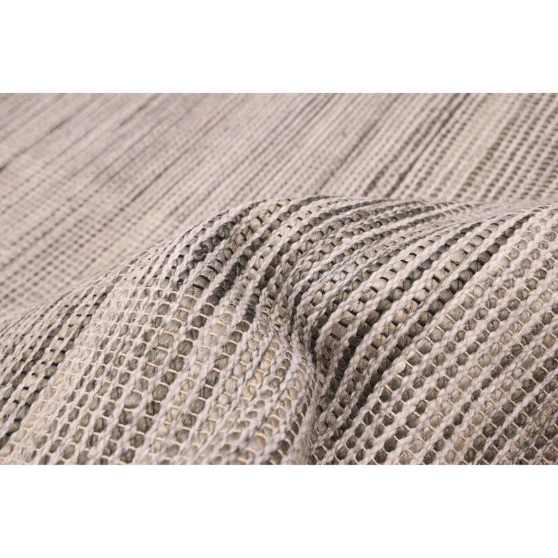 ECARPETGALLERY Braid weave Sienna Grey Rug - 5'3 x 7'6