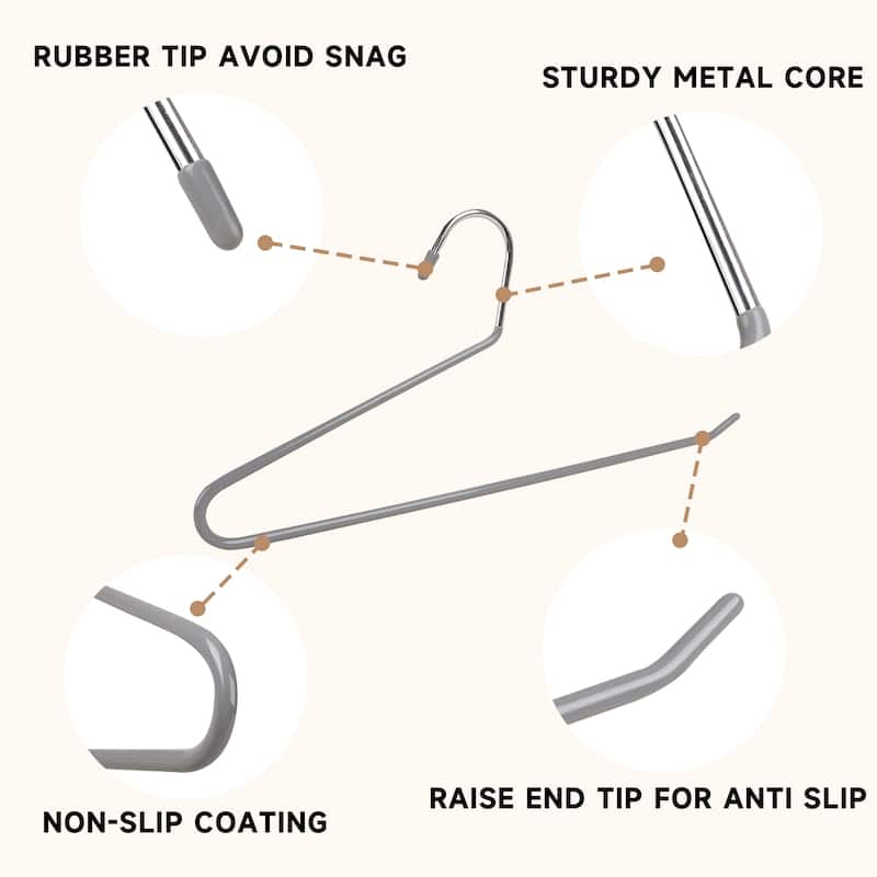 BP4U Open-Ended Metal Pants Hangers, Steel Towel & Scarf Hangers for Jeans, Trousers, Dresses & Bath Towels