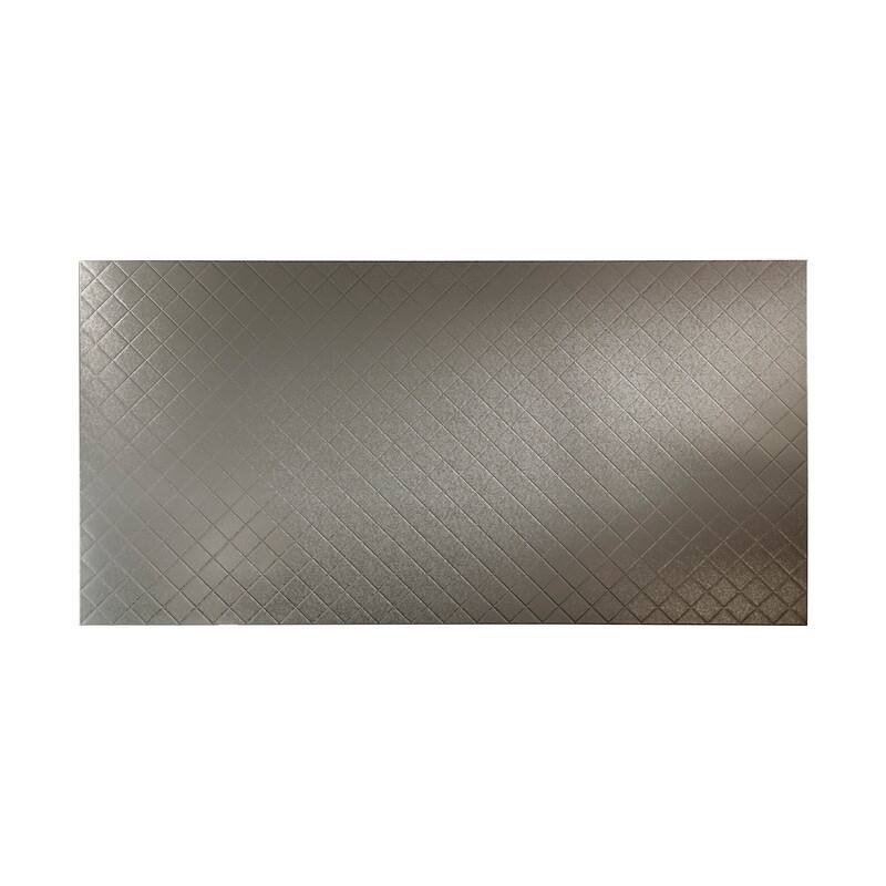 FASÄDE Quilted 4-foot x 8-foot PVC Wall Panel in Galvanized Steel - 4 x 8