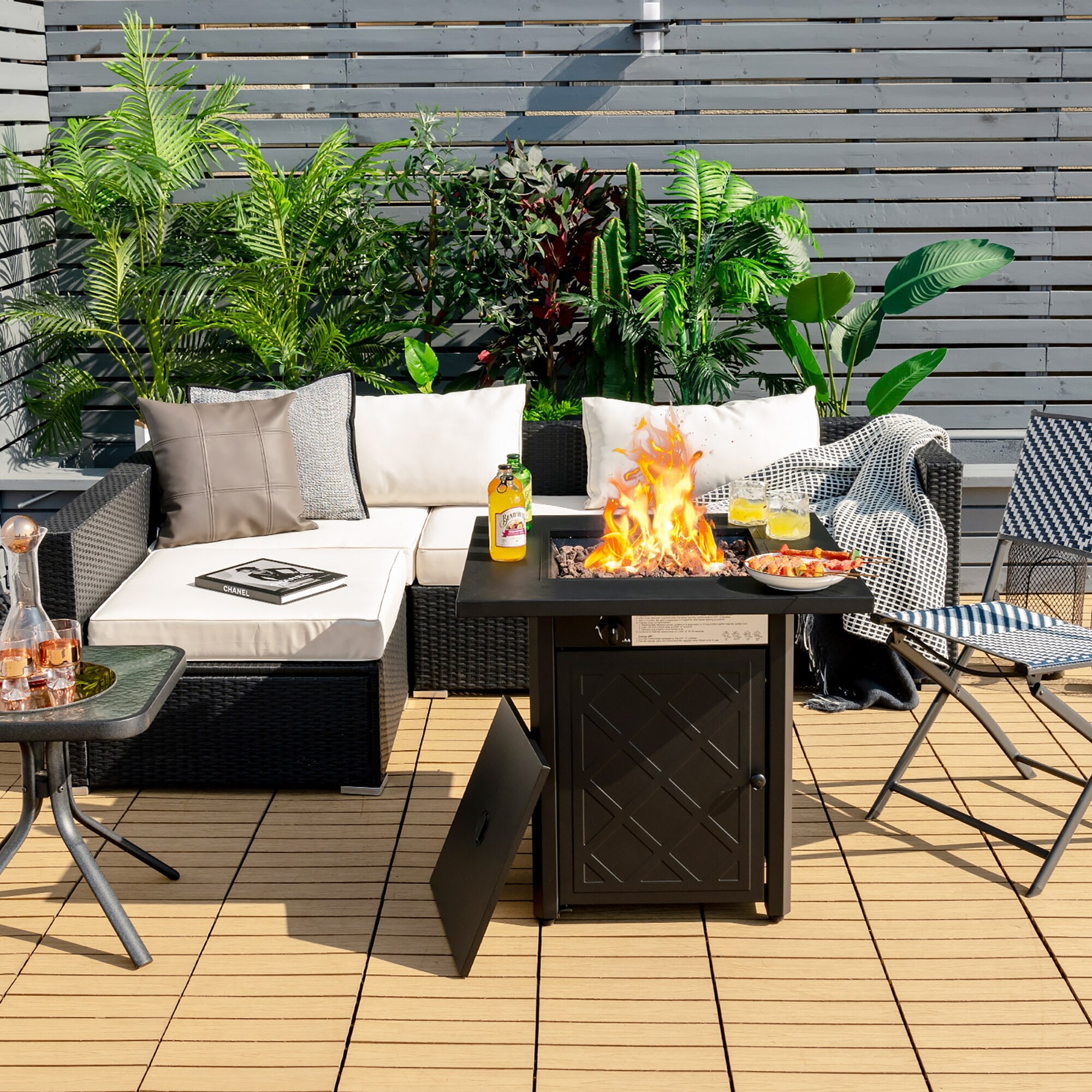 Small fire pit table discount set