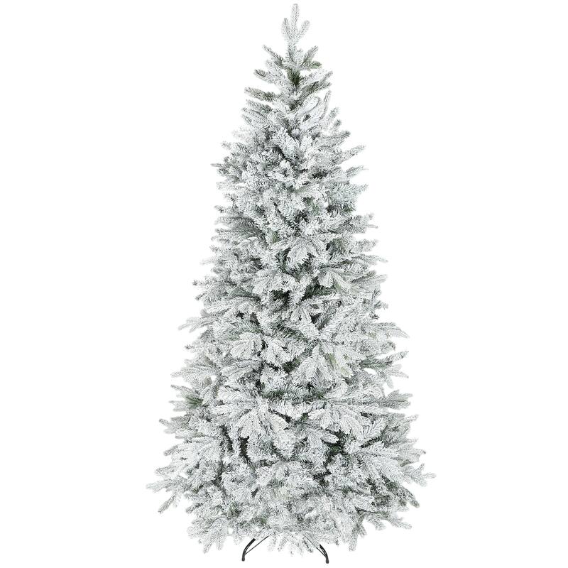 7.5 ft Artificial Frosted Christmas Tree - Green