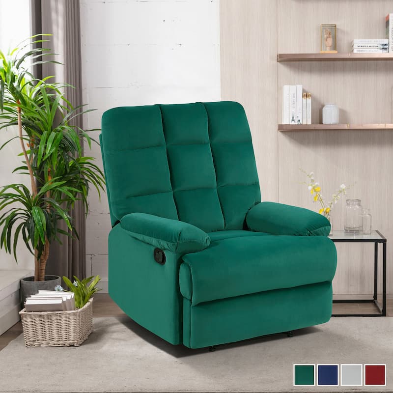 Adna Velvet Manual Reclining Chair