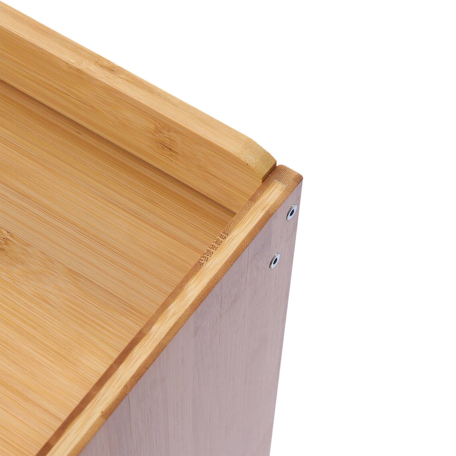 Bamboo Nightstand with Drawer Bedside Table Sofa Side Table Bed Bath