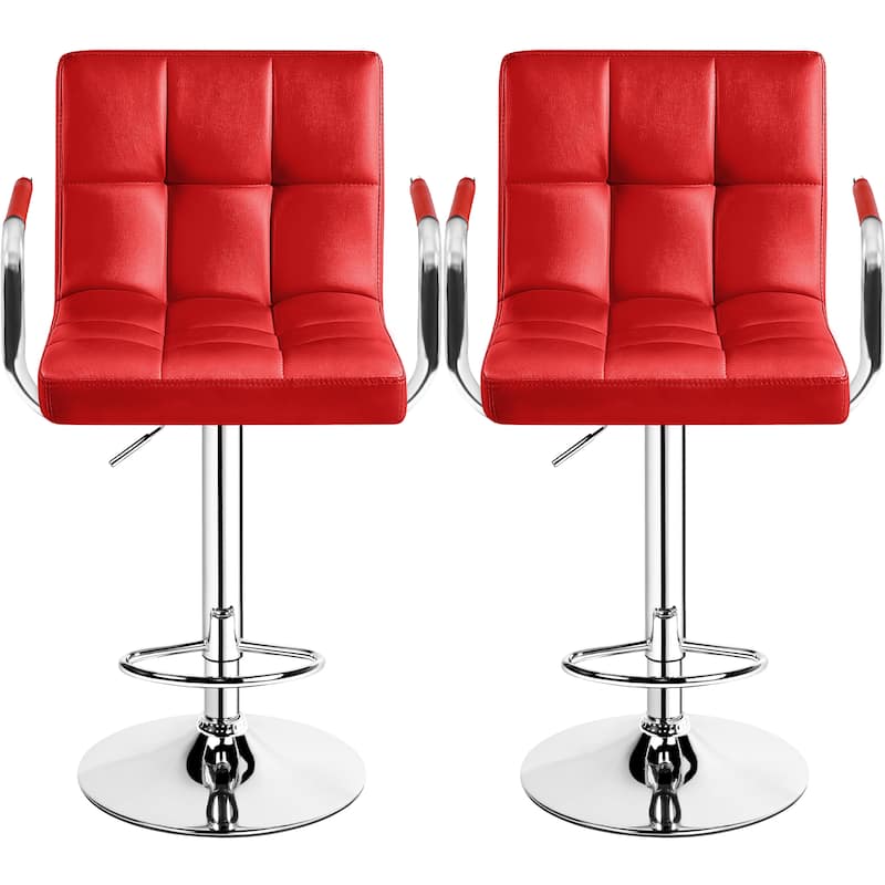Yaheetech Bar Stools with 360-Degree Swivel and Adjustable Height- Set of 2