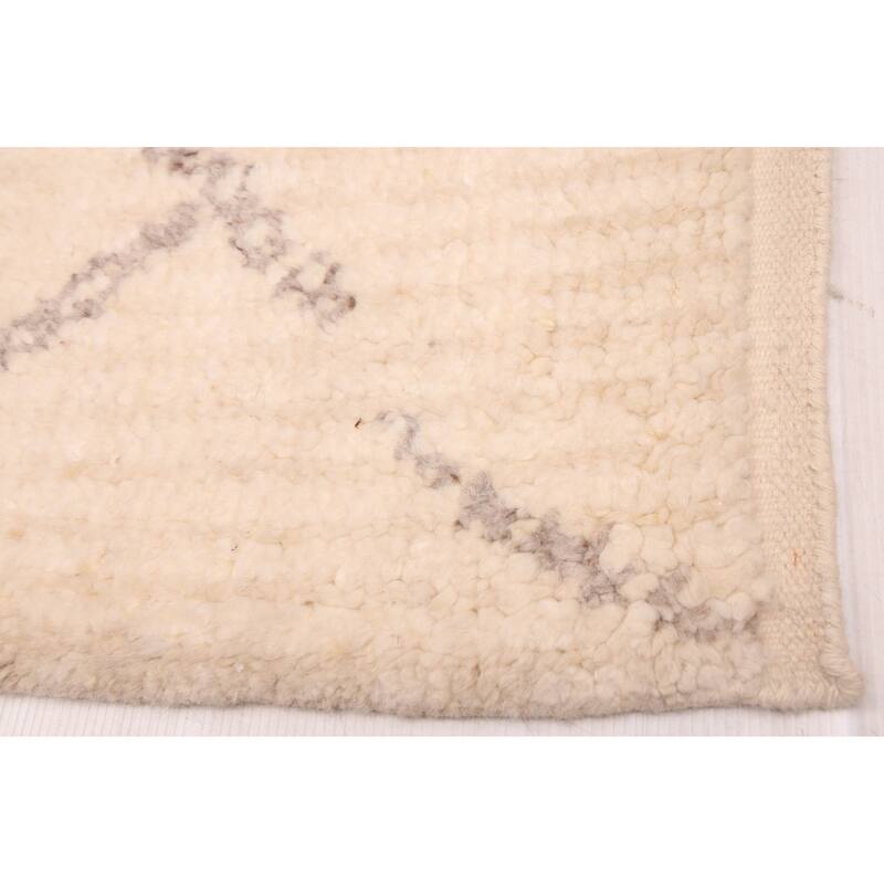 ECARPETGALLERY Hand-knotted Looma Cream Wool Rug - 8'0 x 9'11