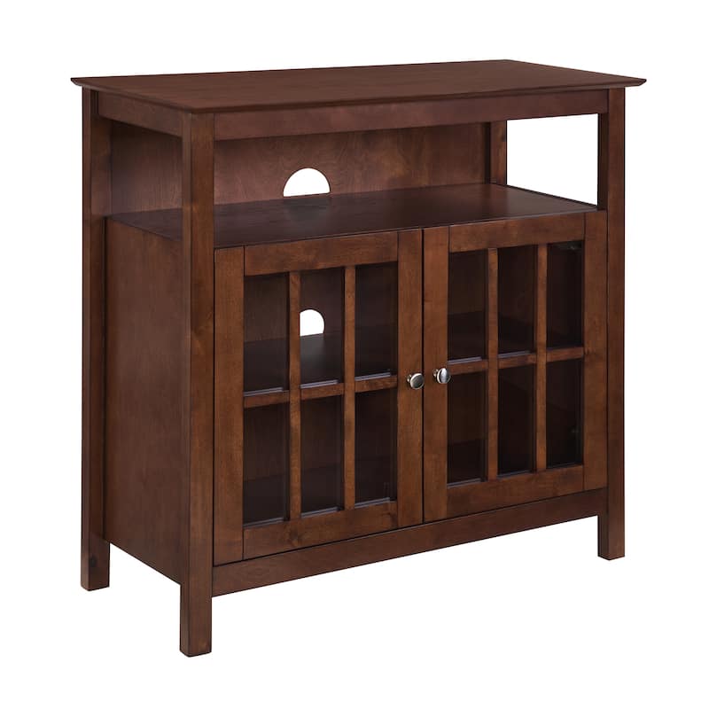Convenience Concepts Big Sur Highboy 40 inch TV Stand with Storage Cabinets - Espresso