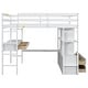 preview thumbnail 34 of 35, Twin Size Loft Bed with Built-in Desk with Two Drawers