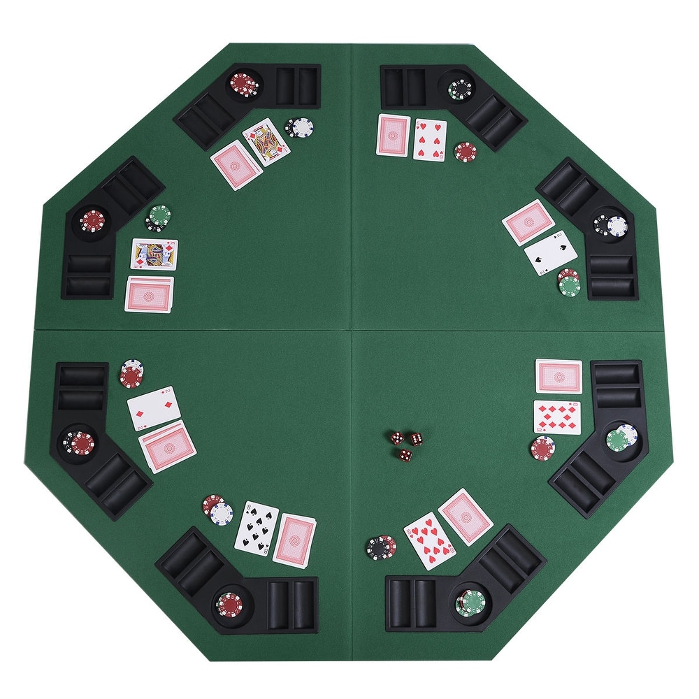 AchieveUSA 71 x 36 Folding Poker Table Top with Carrying Bag 
