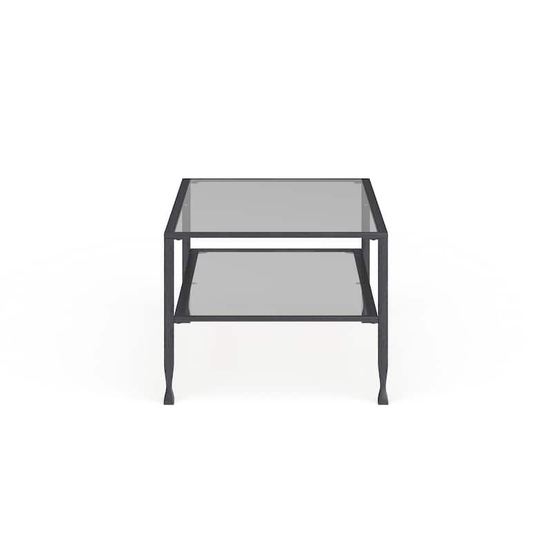 SEI Furniture Glenn Silver Metal Open Shelf Coffee Table