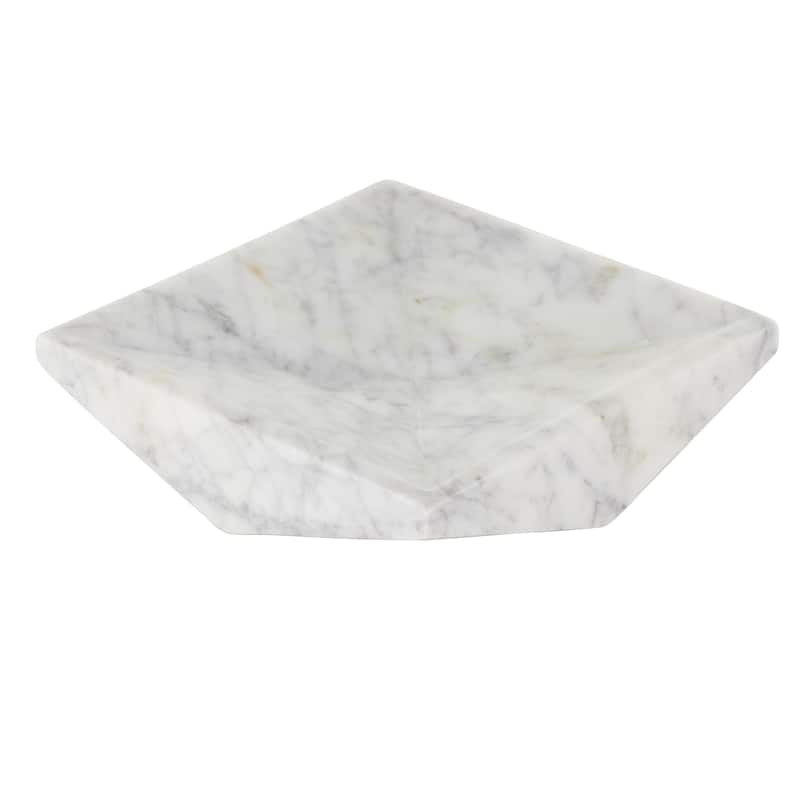 Marble Geometric Square Tray - White - Roche River Decor
