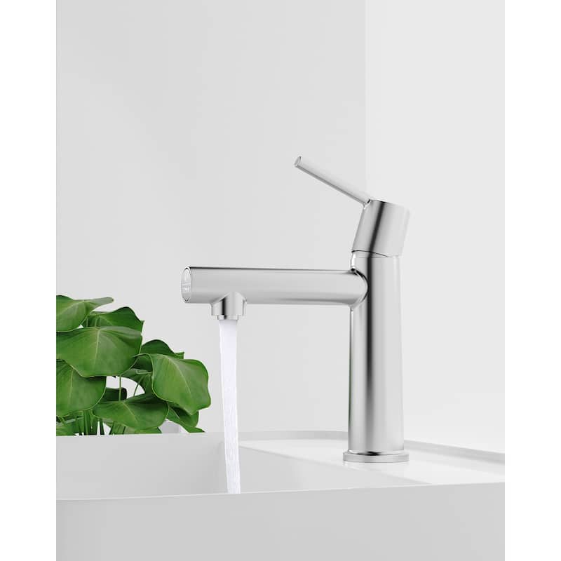 Bathroom Sink Faucet with Single Handle and Dual Water Modes - 7.71" x 4.68" x 9.21"
