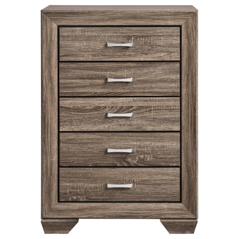 Harrison Washed Taupe 5-drawer Bedroom Chest