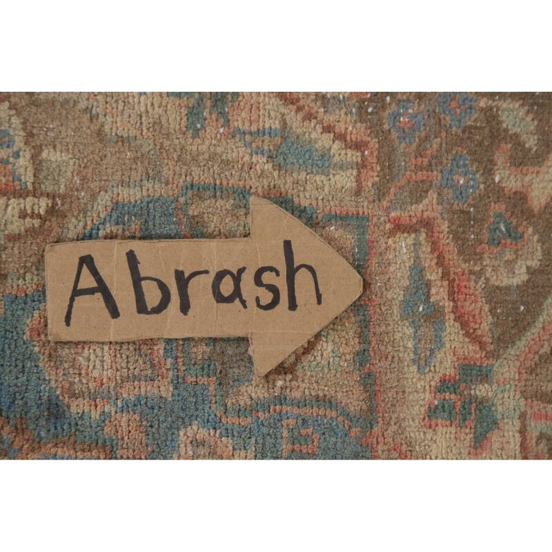 Hand Knotted Oriental 100% Wool Carpet Traditional Medallion Coral Mashad Area Rug - 9' 3'' X 6' 1''