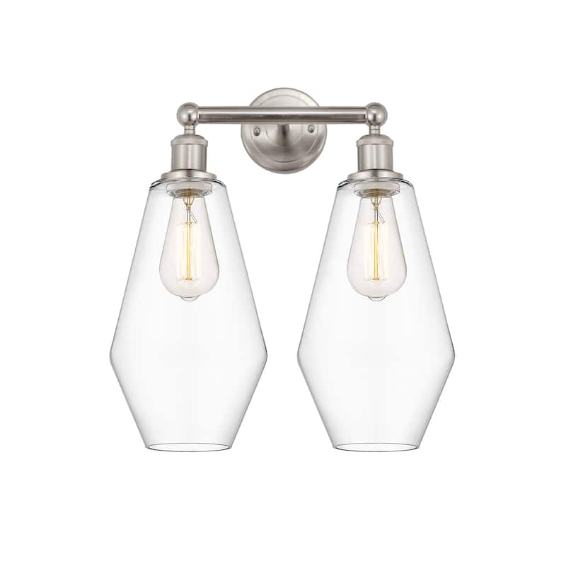 Innovations Lighting Cindyrella - 2 Light 16" Bath Vanity Light - Clear/Satin Nickel