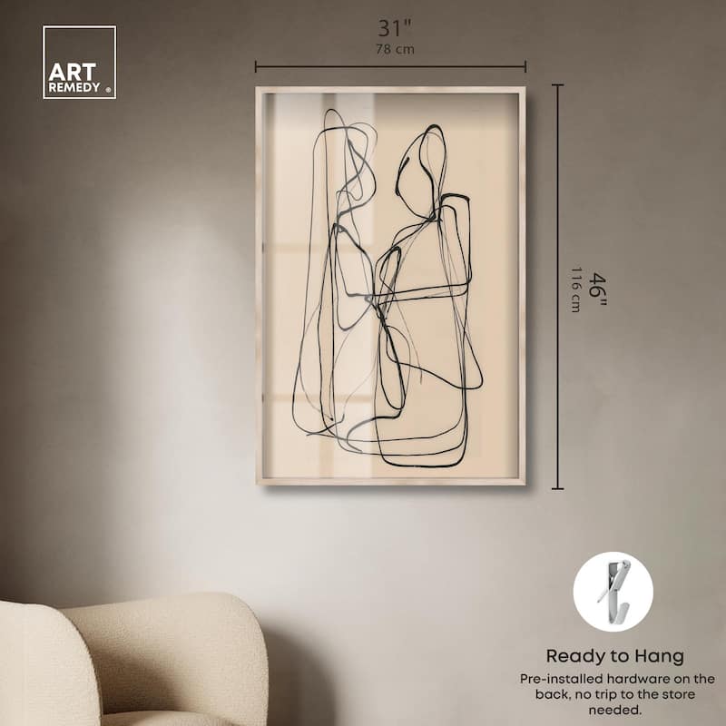 Embrace of Lines I Shadowbox by Art Remedy