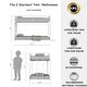 preview thumbnail 5 of 10, Twin Over Twin Metal Bunk White for Kids and Adult, Low Profile and Easy Climbing with Stable Ladder