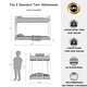 preview thumbnail 14 of 18, Twin over Twin Metal Bunk Bed with Strong Construction