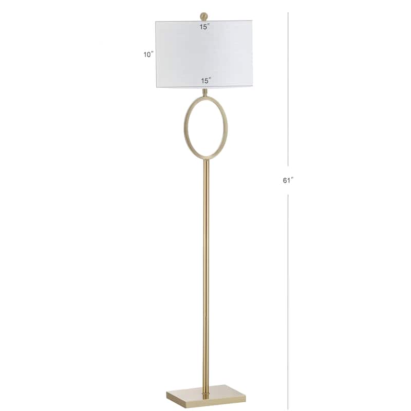 Oliver Metal LED Floor Lamp, by JONATHAN Y - 61" H x 15" W x 15" D