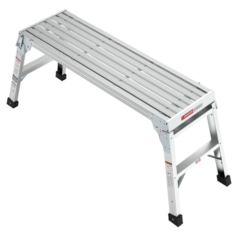 Portable Aluminum Work Platform Folding Ladder