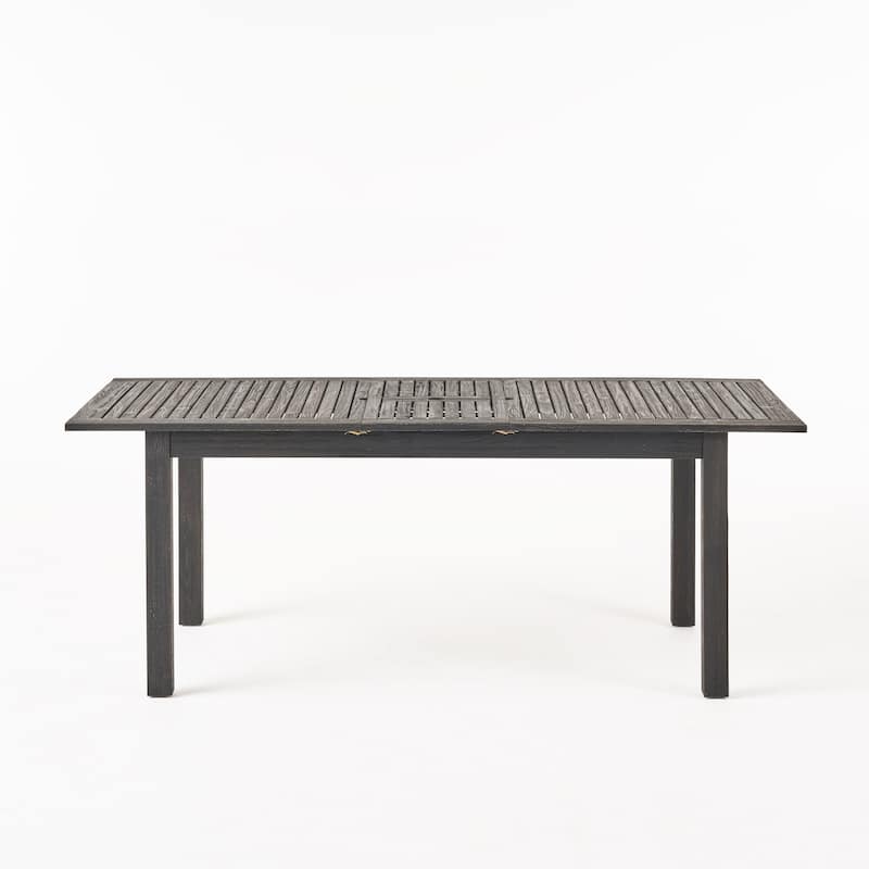 Elmar 9 Piece Outdoor Wood/Wicker Extending Dining Set by Christopher Knight Home