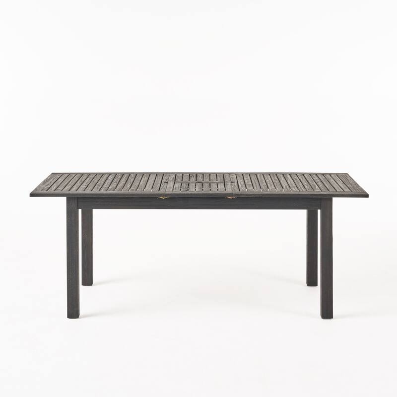 Elmar 9 Piece Outdoor Wood/Wicker Extending Dining Set by Christopher Knight Home