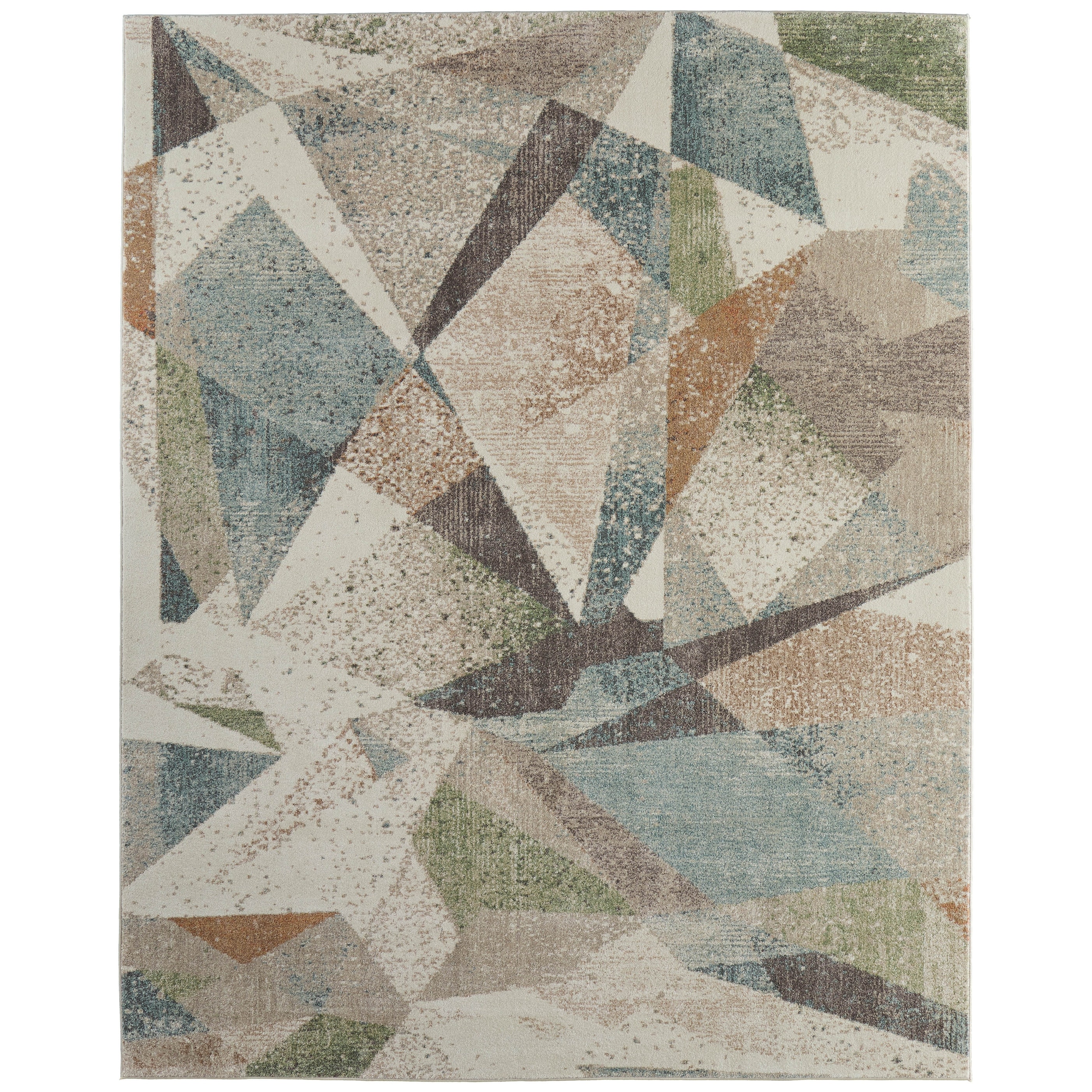 Grand Bazaar Sparkman Machine Made Color Block Modern Area Rug