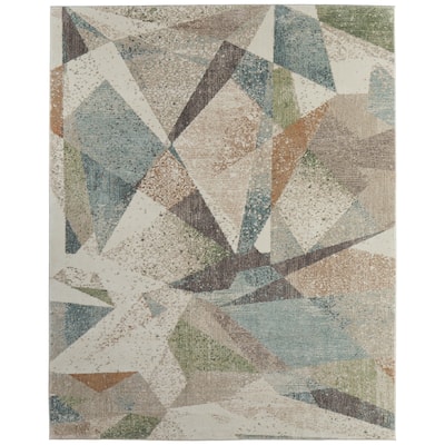 Sparkman R39QV Color Block Modern Area Rug