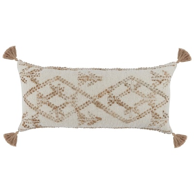 Ferri 16"x36" Throw Pillow in Ivory Natural by Kosas Home