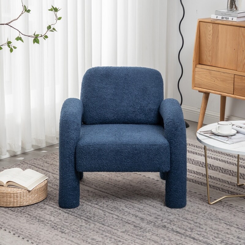 Modern blue hotsell armchair