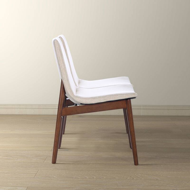 GDFStudio - Ravel Modern Upholstered Dining Chair with Solid Wood Frame & Padded Seat, Set of 2 - 23.2"