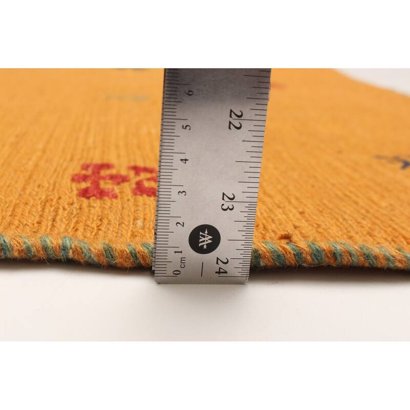ECARPETGALLERY Flat-Weave Kashkuli Light Orange Wool Tapestry Kilim - 5'9 x 7'6