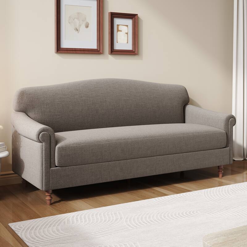 Modern Loveseat Sofa 77.5" 2-seater Couch Upholstered Loveseat with Rolled Arms for Living Room,Reading Corner and Small Spaces