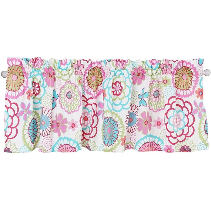 Cozy Line Mariah Girl Floral Window Valance for Kids Room - 54" x 15"