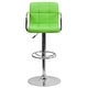 preview thumbnail 14 of 103, Quilted Vinyl Adjustable Chrome Bar Stool (Set of 2)
