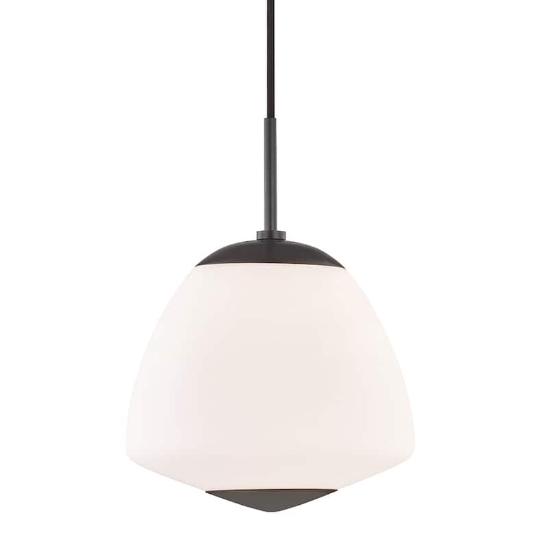 Mitzi by Hudson Valley Jane 1-light Old Bronze Large Pendant, Opal Matte Glass