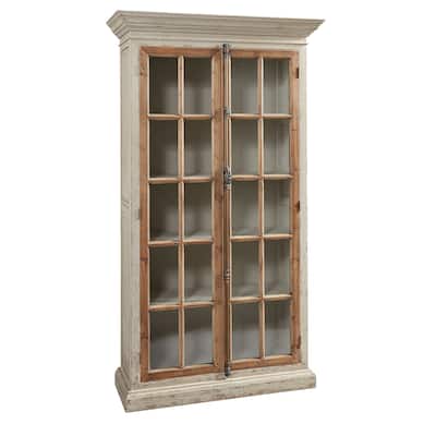Dove Iverson Reclaimed Pine Shabby Chic Display Cabinet