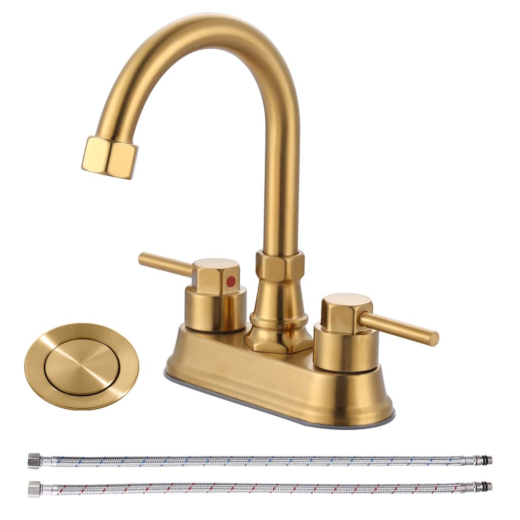 WOWOW 4-inch Dual Handle Bathroom Sink Faucet in Modern