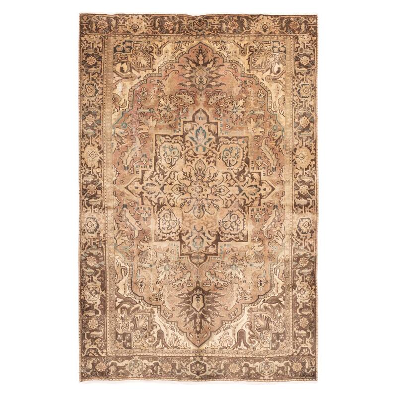 ECARPETGALLERY Hand-knotted Sarabi Brown Wool Rug - 7'0 x 10'11