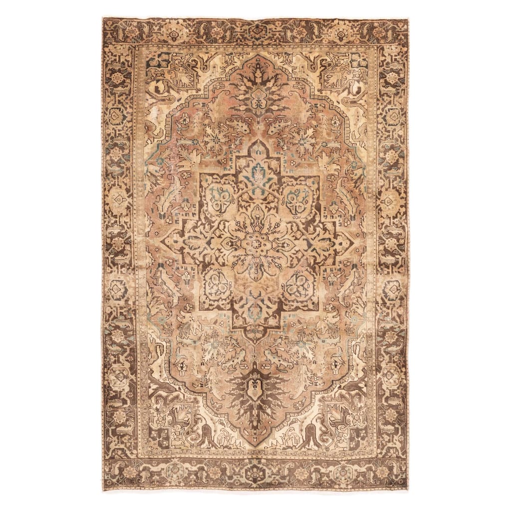 ECARPETGALLERY Hand-knotted Sarabi Brown Wool Rug - 7'0 x 10'11