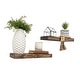 preview thumbnail 3 of 10, Del Hutson Designs True Floating Shelves, Set of 2, 16"
