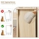preview thumbnail 28 of 26, Modern Wood Dresser with Golden Ring Handles, Antique White Storage Organizer for Living Room Entryway