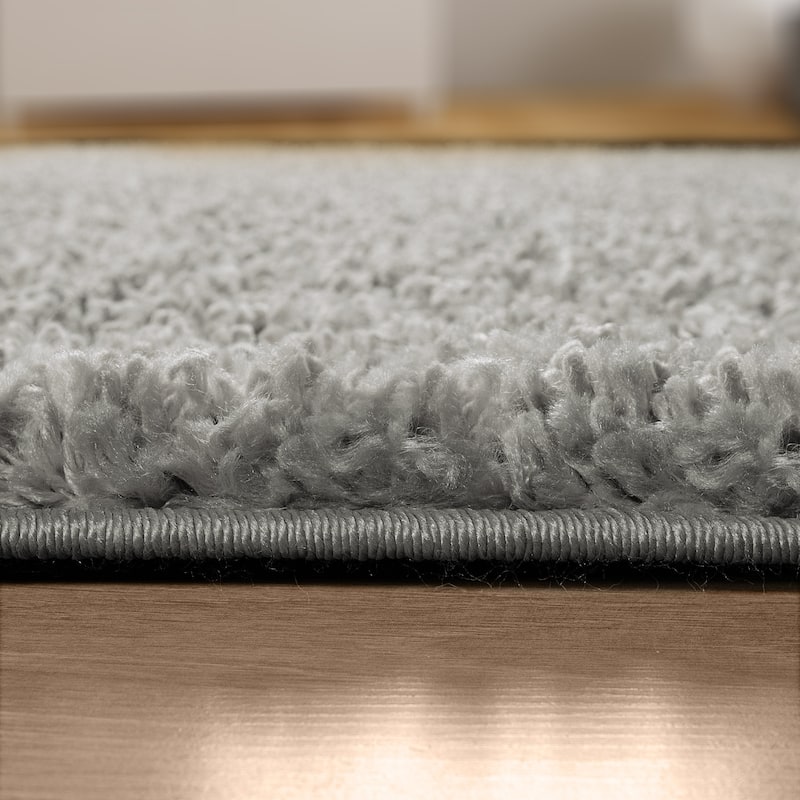 Plain Shag Rug For Living Room or Bedroom in pastell colors