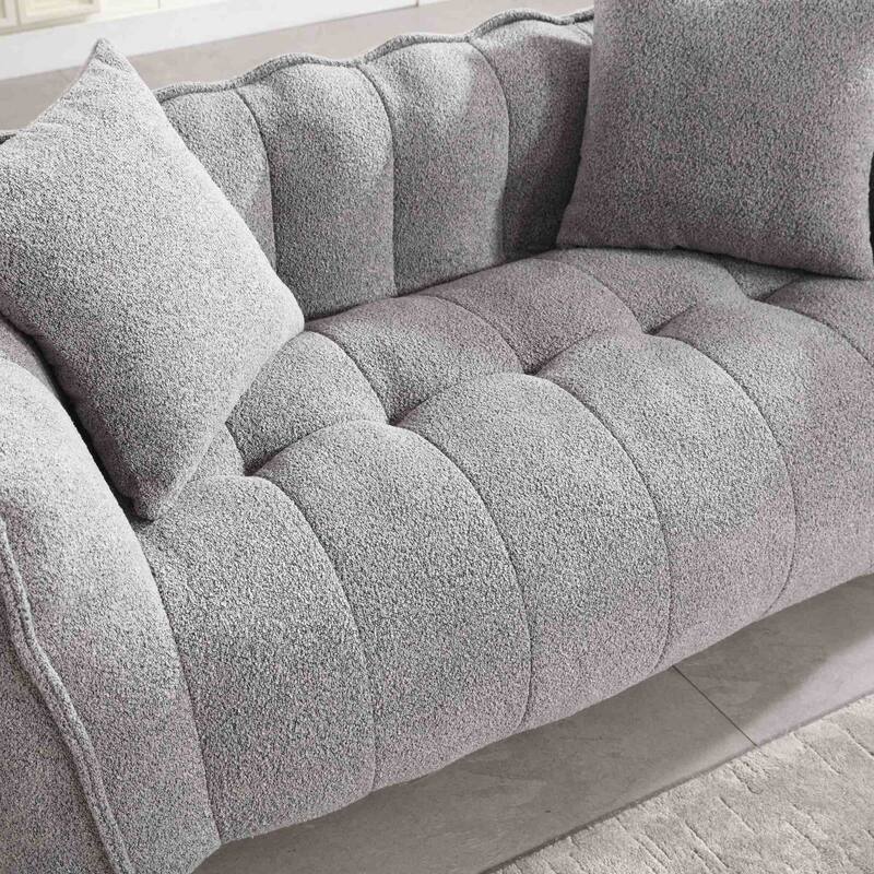Soft Bean Bag Chair for Adults, Cozy Lazy Bean Bag Sofa, 2 Seat with Armrests for Home