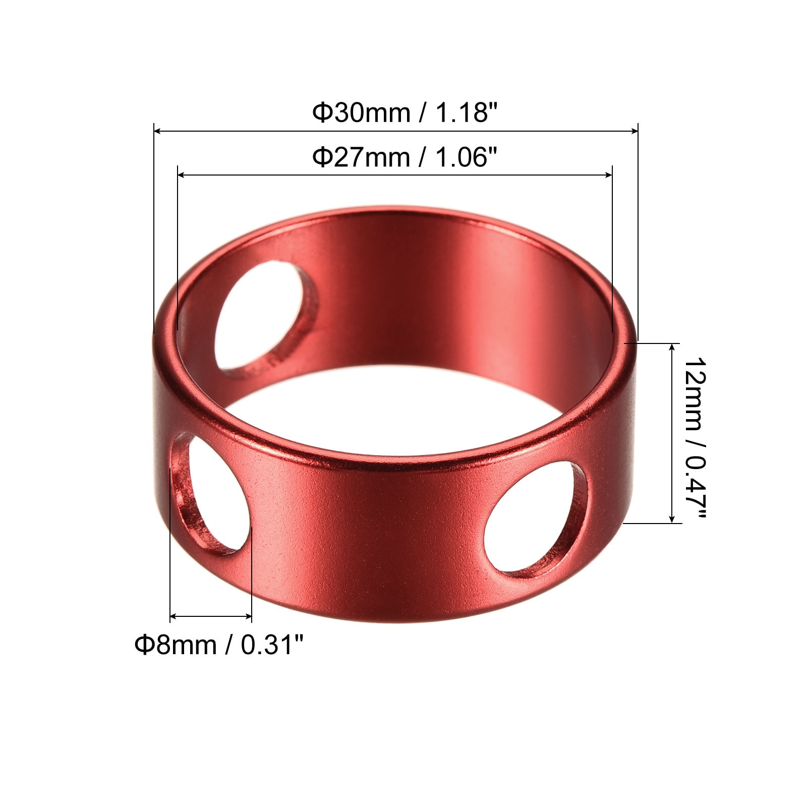 Aluminum Rope Tensioner with Steel Ring, 8mm Dia. 3 Hole Tent Cord Red 5in  1set - Bed Bath & Beyond - 36114794