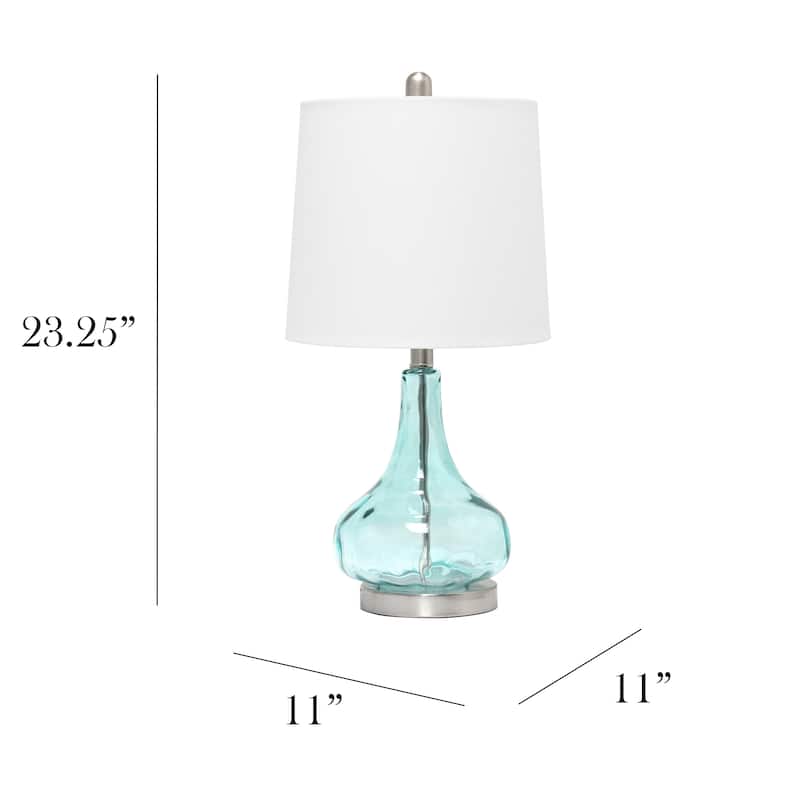 23.25 in. Modern Colored Dimpled Glass Table Lamp