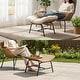 preview thumbnail 6 of 26, 2-Piece Outdoor Wicker Ottomans with Cushions, Weather-Resistant Boho Patio Rattan Footrests for Garden, Porch, and Balcony